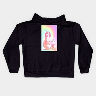 Pink Colorful Unicorn Kids Hoodie